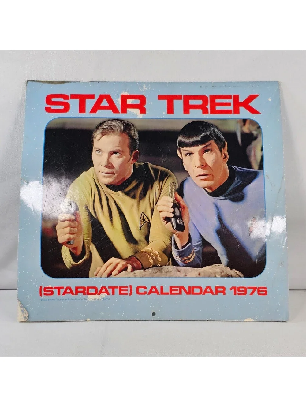 Vintage 1976 Star Trek Stardate Calendar Ballantine Books Kirk Spock Sci-Fi Prop